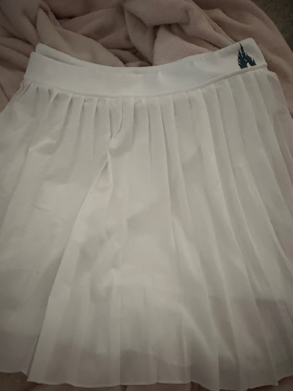 Disney White Pleated Women's Skort with Castle Accent
